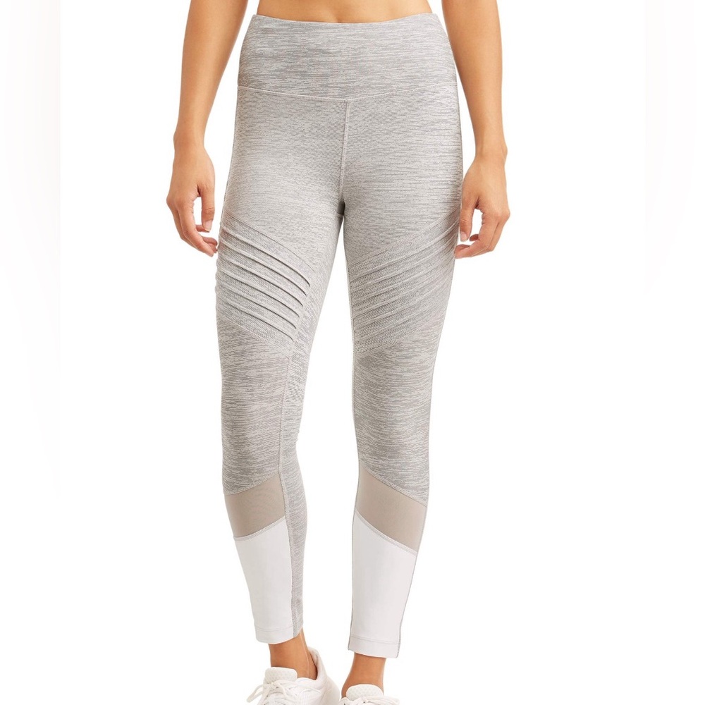 Avia Active Performance Pleated Crop Legging Women’s S Small 4-6 Gray